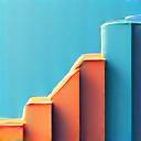 Graphique de croissance stylisé pointant vers le haut, symbolisant l'amélioration de la littératie financière.