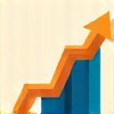 Icône d'un graphique de progression avec un trophée, indiquant une progression mesurable et des certifications