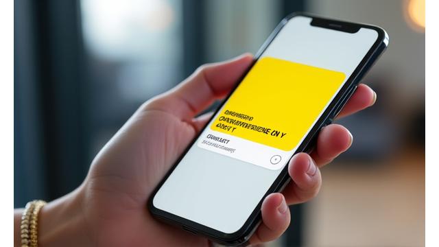 Smartphone affichant une notification d'alerte financière