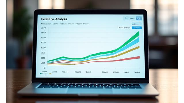 Graphique de prévision financière sur un écran d'ordinateur