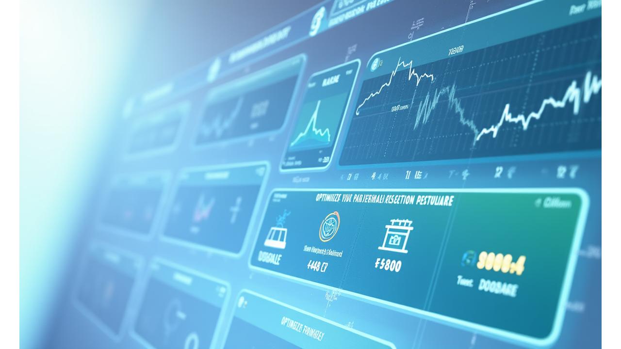 Tableau de bord financier avec des widgets affichant des recommandations personnalisées basées sur l'IA.
