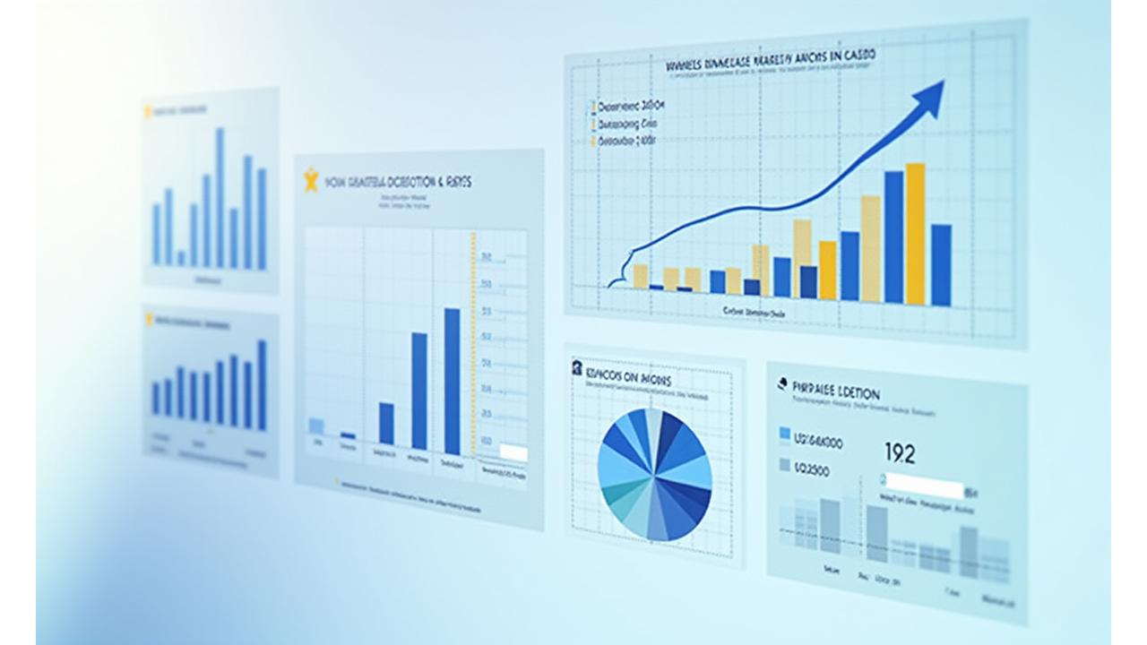 Tableau de bord financier montrant des graphiques de progression de patrimoine et des objectifs atteints.