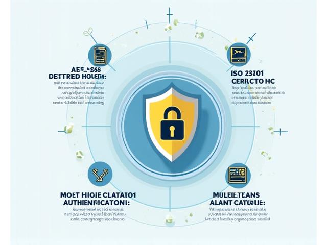 Infographie montrant les couches de sécurité protégeant les données: chiffrement AES-256, hébergement ISO 27001, authentification multi-facteurs, audits réguliers, le tout symbolisé par un bouclier numérique.