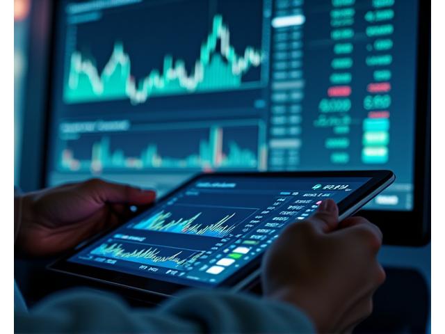 Graphiques financiers complexes sur un écran, symbolisant un atelier sur la macroéconomie.