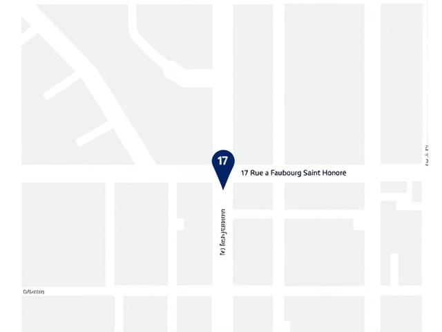 Plan simplifié du quartier de la rue du Faubourg Saint-Honoré montrant l'emplacement de Reflet Obscur et les stations de métro environnantes.